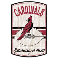 Wholesale-Arizona Cardinals / Classic Logo RETRO Wood Sign 11" x 17" 1/4" thick