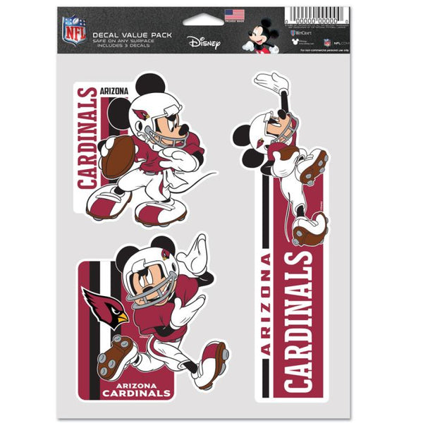 Wholesale-Arizona Cardinals / Disney Mickey Mouse Multi Use 3 Fan Pack