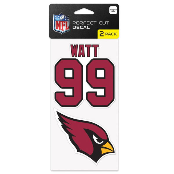 Wholesale-Arizona Cardinals Perfect Cut Decal Set of two 4"x4" J.J. Watt