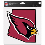 Wholesale-Arizona Cardinals State Shaped Perfect Cut Color Decal 8" x 8"