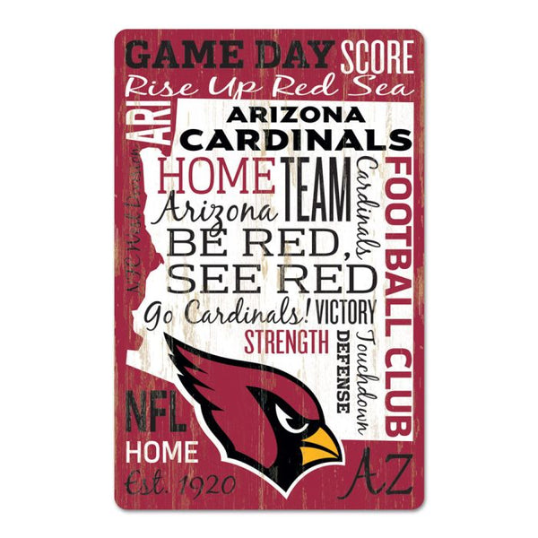 Wholesale-Arizona Cardinals Wood Sign 11" x 17" 1/4" thick