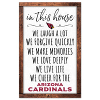Wholesale-Arizona Cardinals Wood Sign 11" x 17" 1/4" thick