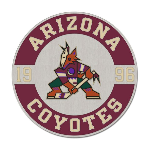 Wholesale-Arizona Coyotes ROUND EST Collector Enamel Pin Jewelry Card