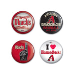 Wholesale-Arizona Diamondbacks Button 4 Pack 1 1/4" Rnd