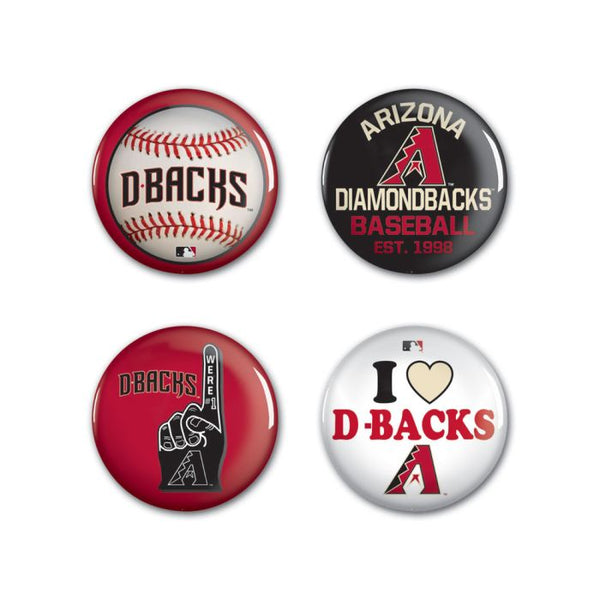 Wholesale-Arizona Diamondbacks Button 4 Pack 1 1/4" Rnd