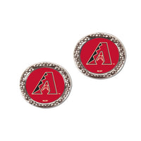 Wholesale-Arizona Diamondbacks Earrings Jewelry Carded Round