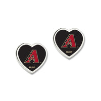 Wholesale-Arizona Diamondbacks Earrings w/3D Heart