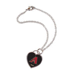 Wholesale-Arizona Diamondbacks HEART Bracelet w/3D Heart