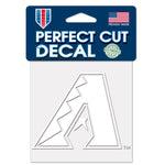 Wholesale-Arizona Diamondbacks Perfect Cut White Decal 4" x 4"