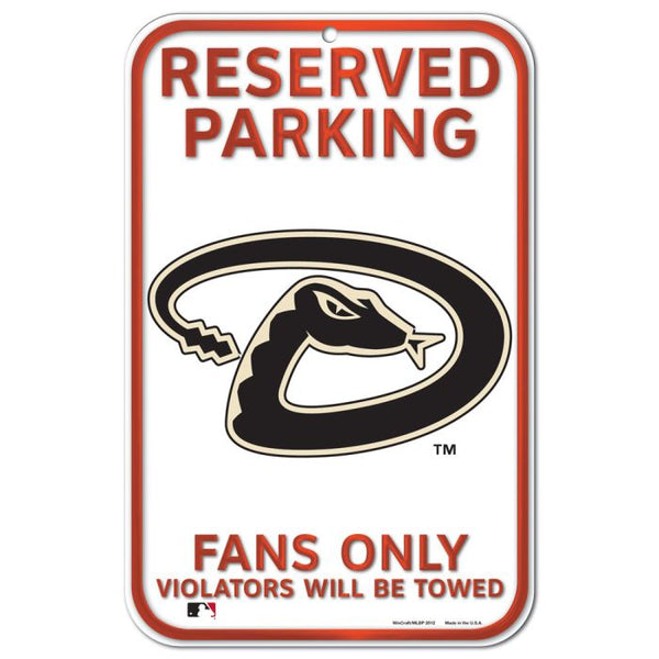 Wholesale-Arizona Diamondbacks Reserved Parking Plastic Sign 11" x 17"