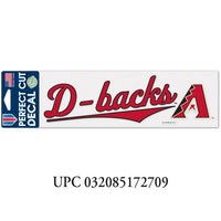 Wholesale-Arizona Diamondbacks Script Design Perfect Cut Decals 3" x 10"