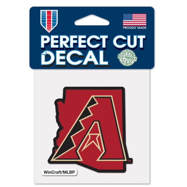 Wholesale-Arizona Diamondbacks State Shape Perfect Cut Color Decal 4" x 4"