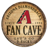 Wholesale-Arizona Diamondbacks Wood Sign 14" Rnd