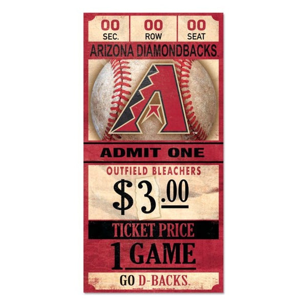 Wholesale-Arizona Diamondbacks Wood Sign 6x12 3/8" thick