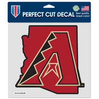 Wholesale-Arizona Diamondbacks state shape Perfect Cut Color Decal 8" x 8"