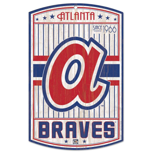 Wholesale-Atlanta Braves / Cooperstown Cooperstown Wood Sign 11" x 17" 1/4" thick