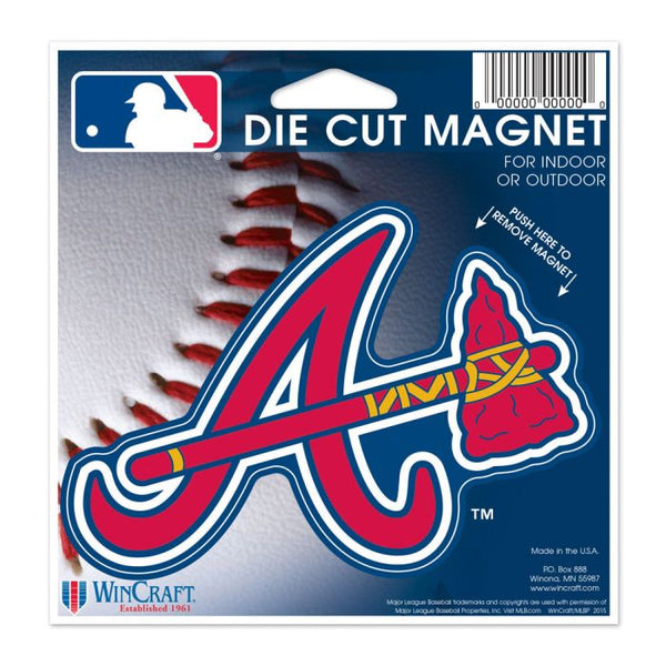 Wholesale-Atlanta Braves Die Cut Magnet 4.5" x 6"