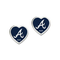 Wholesale-Atlanta Braves Earrings w/3D Heart