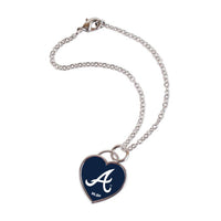 Wholesale-Atlanta Braves HEART Bracelet w/3D Heart