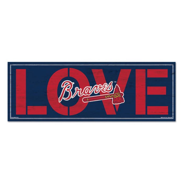 Wholesale-Atlanta Braves LOVE Wood Sign 8"x23" 1/4" thick