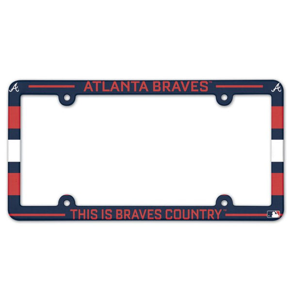 Wholesale-Atlanta Braves SLOGAN Lic Plate Frame Full Color