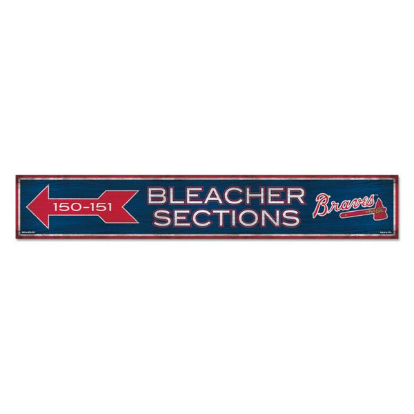 Wholesale-Atlanta Braves Wood Sign 6"x36" 3/8" thick