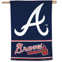 Wholesale-Atlanta Braves Wordmark Vertical Flag 28" x 40"