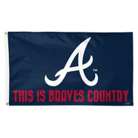 Wholesale-Atlanta Braves slogan Flag - Deluxe 3' X 5'