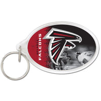 Wholesale-Atlanta Falcons Acrylic Key Ring Carded Oval