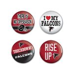 Wholesale-Atlanta Falcons Button 4 Pack 1 1/4" Rnd