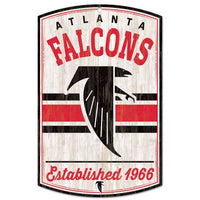 Wholesale-Atlanta Falcons / Classic Logo RETRO Wood Sign 11" x 17" 1/4" thick