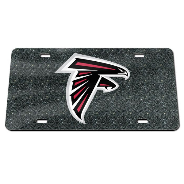 Wholesale-Atlanta Falcons GLITTER BACKGROUND Specialty Acrylic License Plate