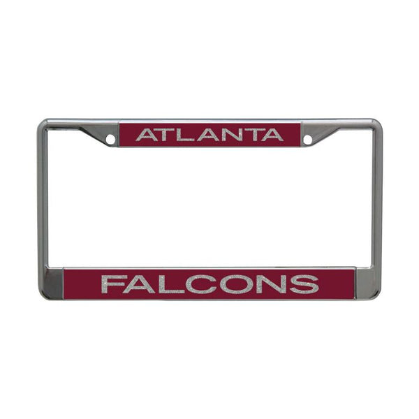 Wholesale-Atlanta Falcons GLITTER LETTERS Lic Plt Frame S/L Printed