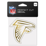 Wholesale-Atlanta Falcons Gold Decal Metallic 4" x 4"