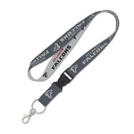 Wholesale-Atlanta Falcons Gray Lanyard w/detachable buckle 1"