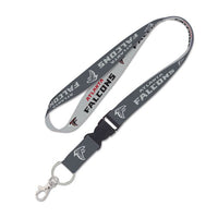 Wholesale-Atlanta Falcons Gray Lanyard w/detachable buckle 1"