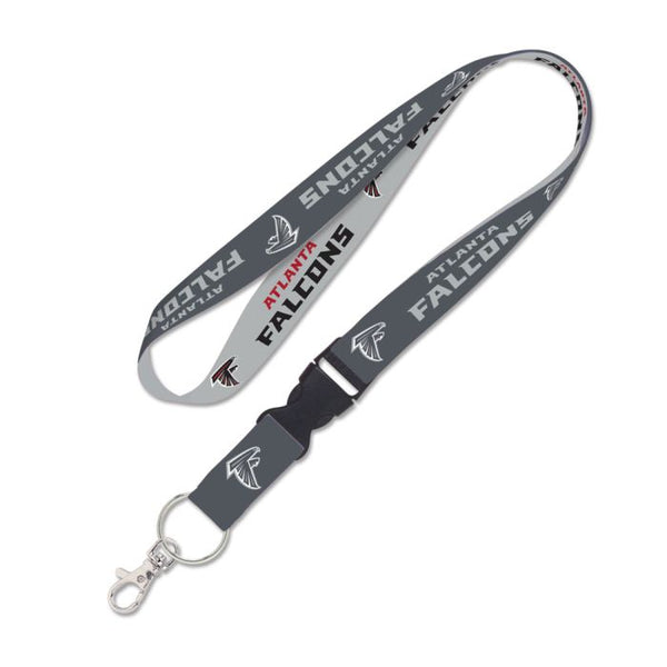 Wholesale-Atlanta Falcons Gray Lanyard w/detachable buckle 1"