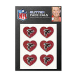 Wholesale-Atlanta Falcons Heart Glitter Tattoo 6 Pack