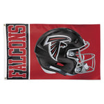 Wholesale-Atlanta Falcons Helmet Flag - Deluxe 3' X 5'