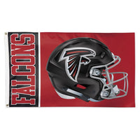 Wholesale-Atlanta Falcons Helmet Flag - Deluxe 3' X 5'