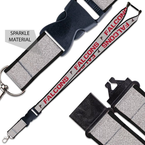 Wholesale-Atlanta Falcons Lanyard w/Buckle Glitter 1"