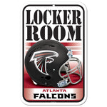 Wholesale-Atlanta Falcons Locker Room Plastic Sign 11" x 17"