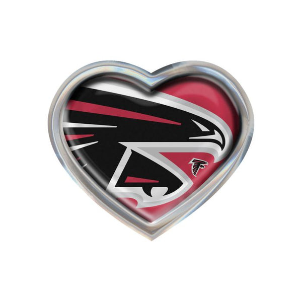 Wholesale-Atlanta Falcons MEGA Chrome Metal Domed Emblem HEART