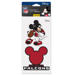 Wholesale-Atlanta Falcons Mickey Mouse Perfect Cut Decal Set of Two 4"x4"