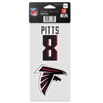 Wholesale-Atlanta Falcons Perfect Cut Decal One 4"x8" Decal Kyle Pitts