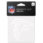 Wholesale-Atlanta Falcons Perfect Cut White Decal 4" x 4"