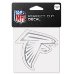 Wholesale-Atlanta Falcons Silver Decal Metallic 4" x 4"