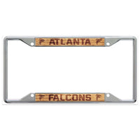 Wholesale-Atlanta Falcons WOOD Lic Plt Frame S/S Printed