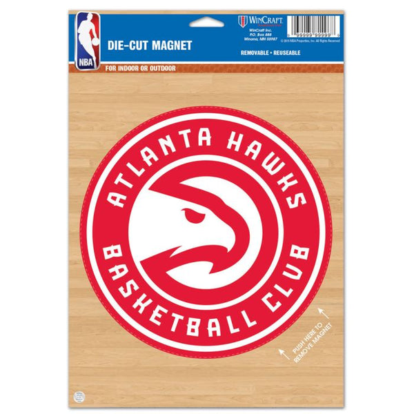 Wholesale-Atlanta Hawks Die Cut Logo Magnet 6.25" x 9"