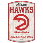 Wholesale-Atlanta Hawks Hardwoods Wood Sign 11" x 17" 1/4" thick